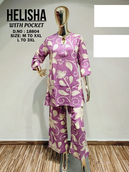 Helisha Jnx Reyon Co Ord Set Wholesale Rate