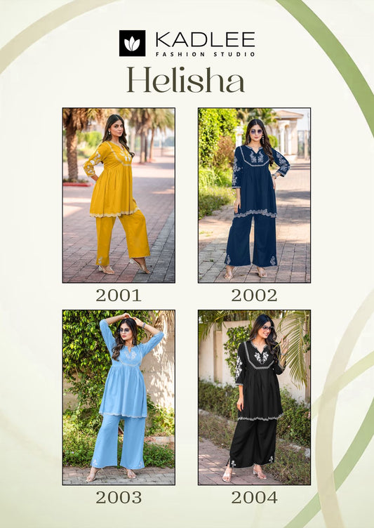 Helisha Kadlee Rayon Co Ord Set Wholesaler