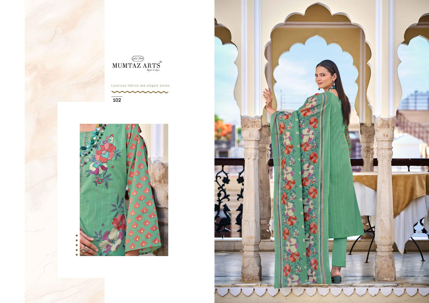 Hello Sunshine Mumtaz Arts Cambric Karachi Salwar Suits Exporter India