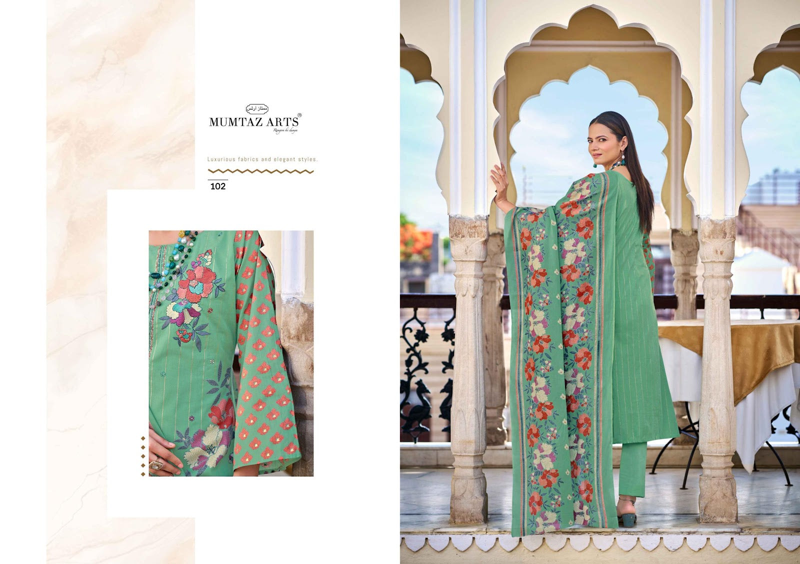 Hello Sunshine Mumtaz Arts Cambric Karachi Salwar Suits Exporter India