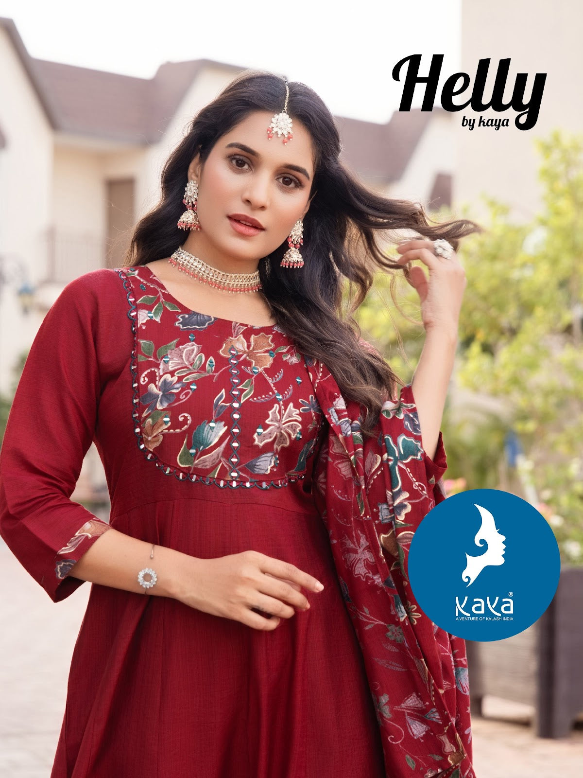 Helly Kaya Trends Vertican Readymade Anarkali Suits Wholesaler Ahmedabad