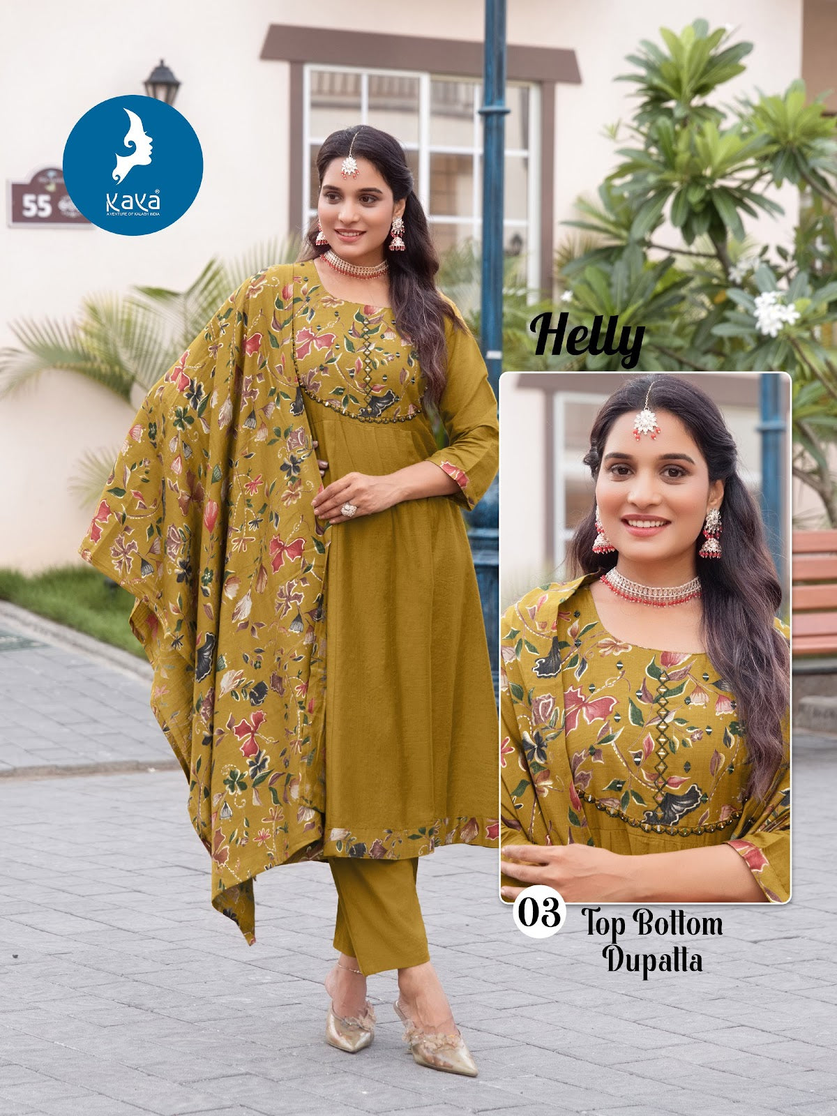 Helly Kaya Trends Vertican Readymade Anarkali Suits Wholesaler Ahmedabad