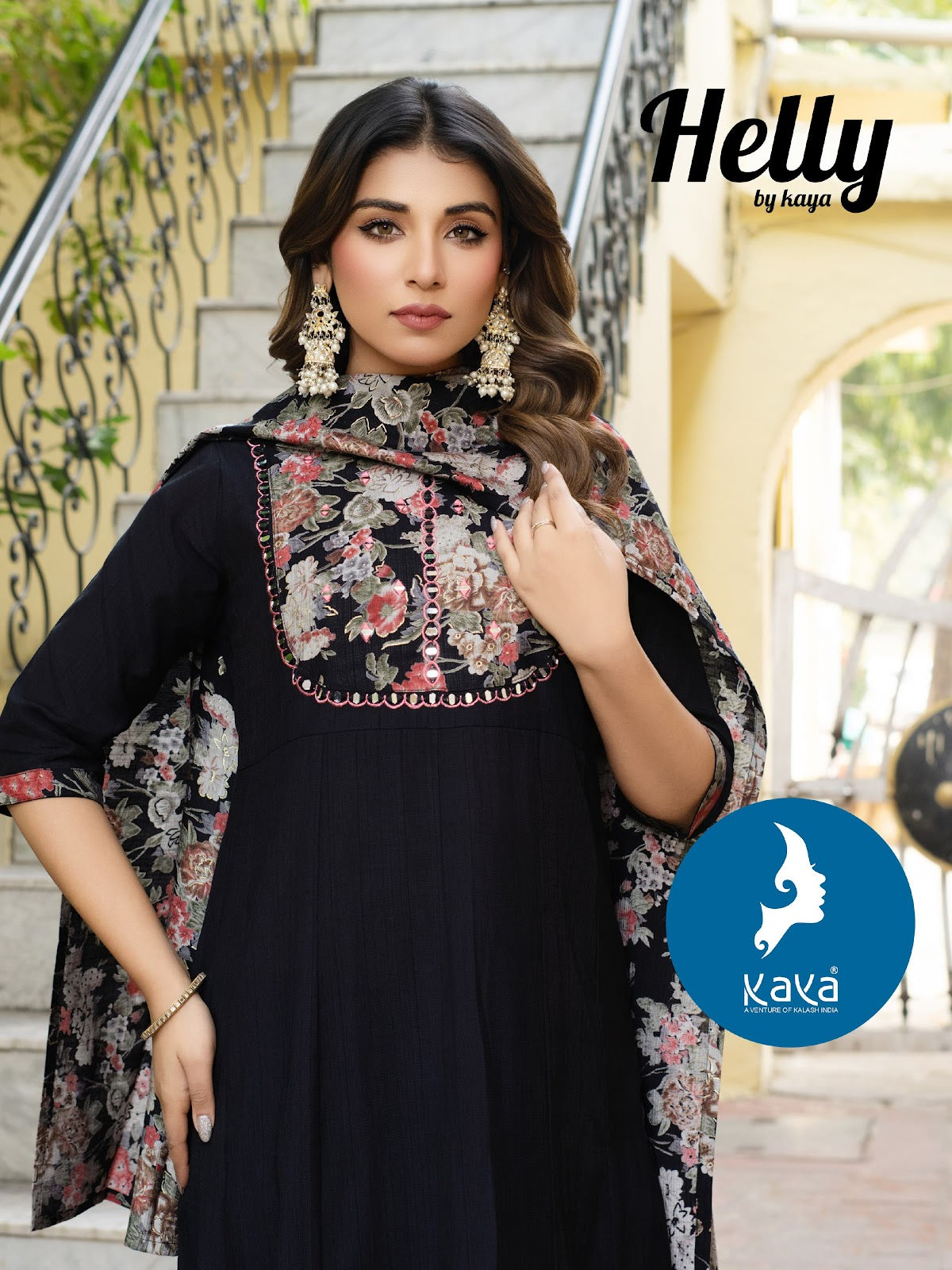 Helly Kaya Trends Vertican Readymade Anarkali Suits Wholesaler Ahmedabad
