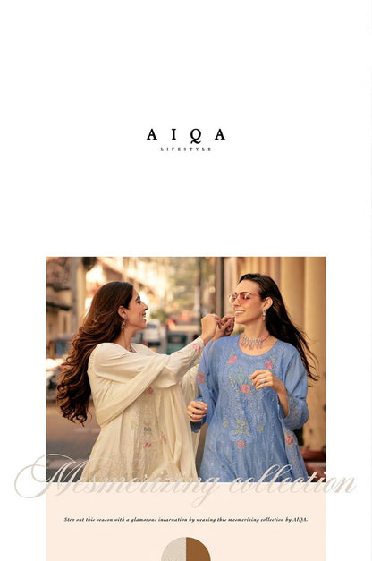 Hemline Aiqa Muslin Silk Pant Style Suits Wholesaler Gujarat