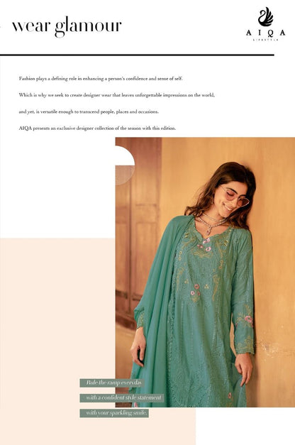 Hemline Aiqa Muslin Silk Pant Style Suits Wholesaler Gujarat