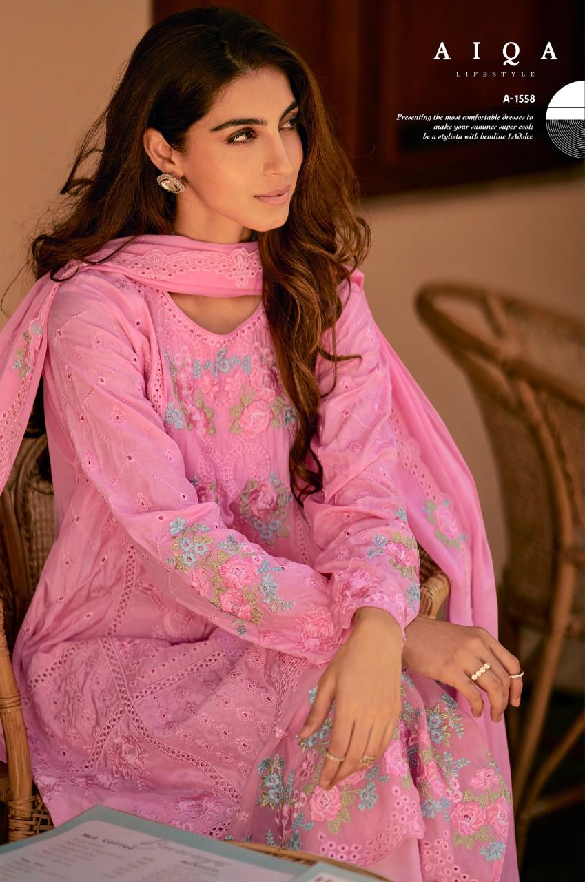 Hemline Aiqa Muslin Silk Pant Style Suits Wholesaler Gujarat