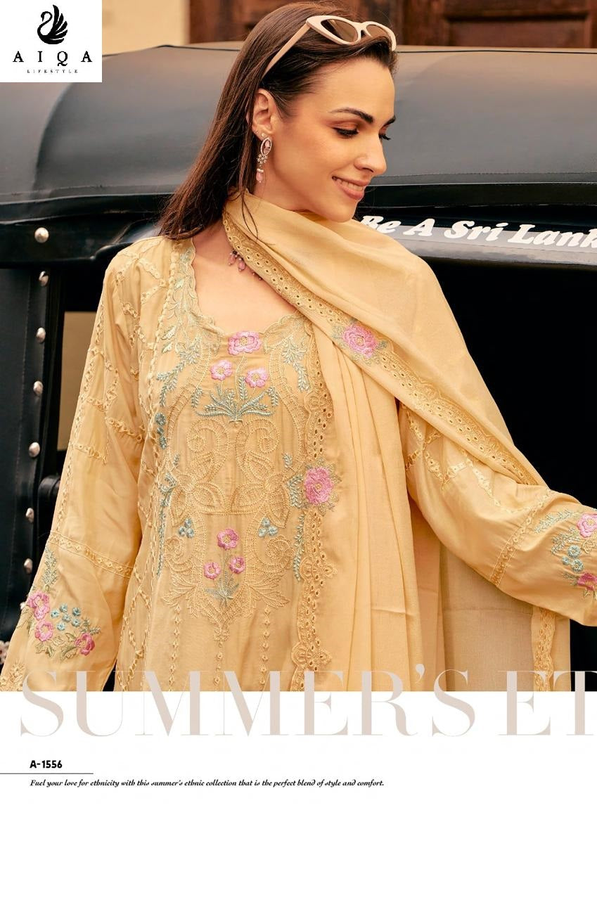 Hemline Aiqa Muslin Silk Pant Style Suits Wholesaler Gujarat
