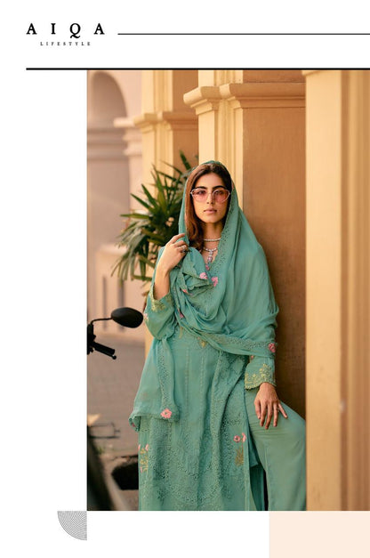 Hemline Ladolce Aiqa Pure Bemberg Pant Style Suits Manufacturer Ahmedabad