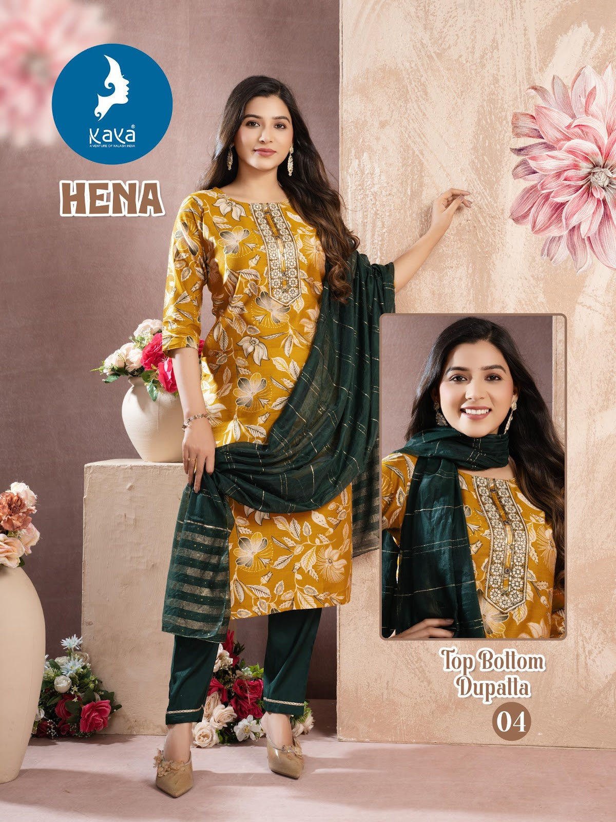 Hena Kaya Vertican Readymade Pant Style Suits Manufacturer Gujarat