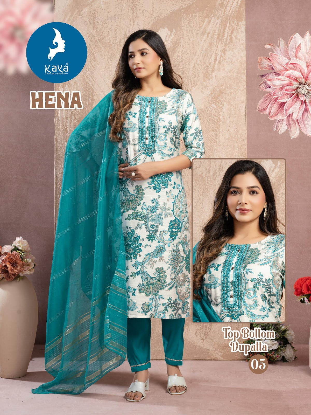 Hena Kaya Vertican Readymade Pant Style Suits Manufacturer Gujarat