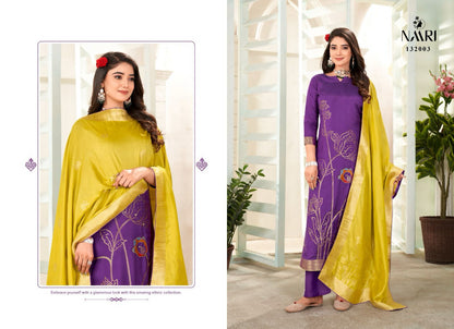 Henley Naari Jacquard Pant Style Suits Wholesale