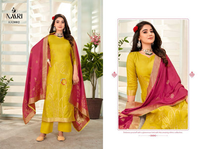 Henley Naari Jacquard Pant Style Suits Wholesale