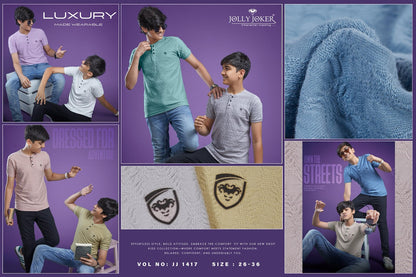 Henley Neck Jj 1417 Jolly Joker Sinker Boys Tshirt Wholesale Price