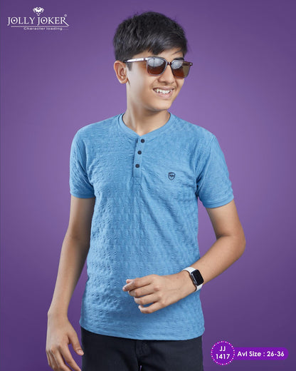 Henley Neck Jj 1417 Jolly Joker Sinker Boys Tshirt Wholesale Price