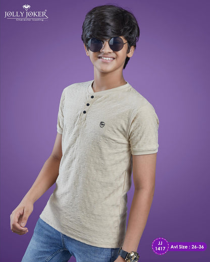 Henley Neck Jj 1417 Jolly Joker Sinker Boys Tshirt Wholesale Price