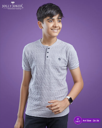 Henley Neck Jj 1417 Jolly Joker Sinker Boys Tshirt Wholesale Price