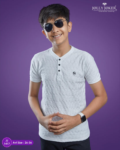 Henley Neck Jj 1417 Jolly Joker Sinker Boys Tshirt Wholesale Price