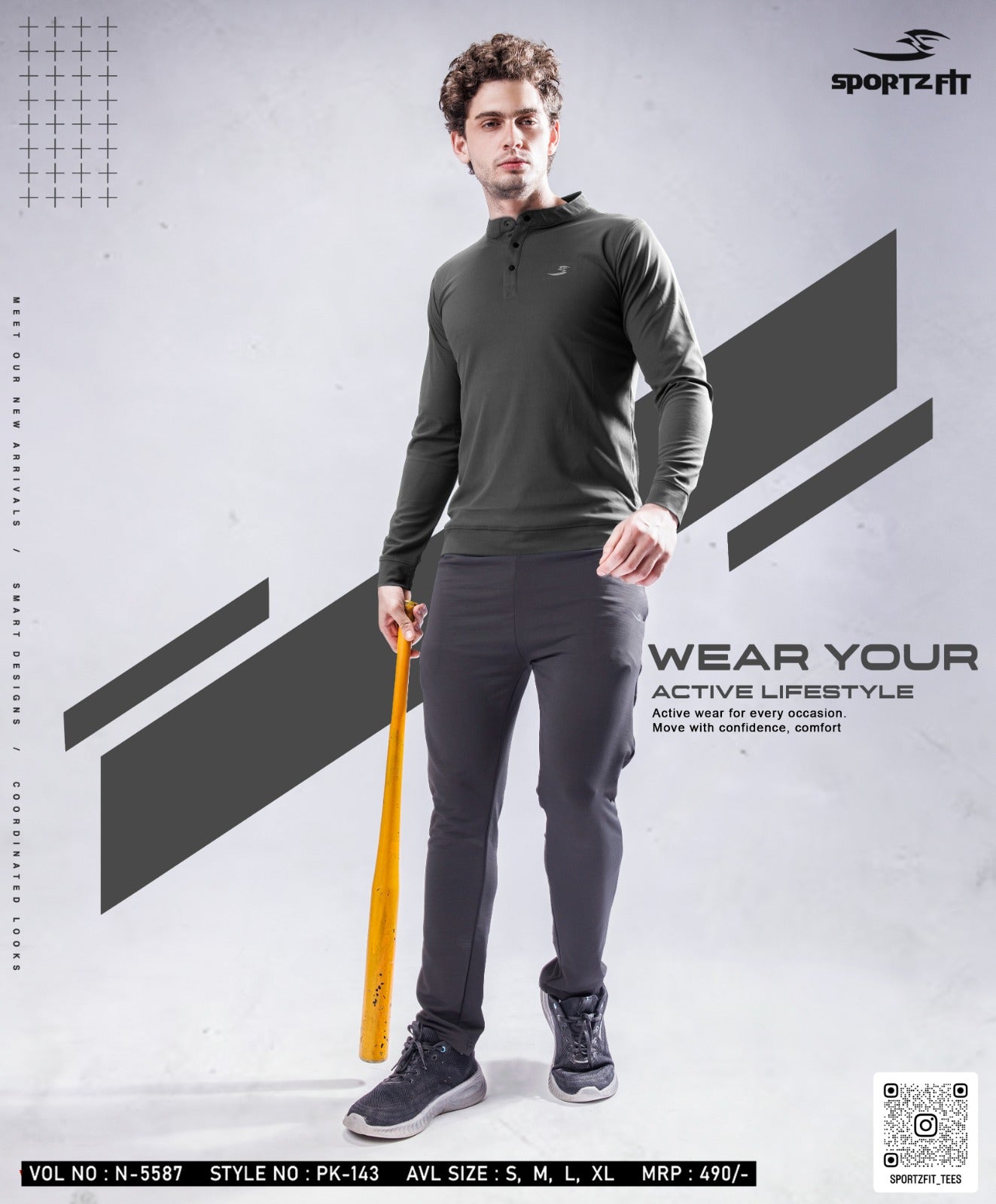 Henley Neck Vol 5587 Sportz Fit Pk Mens Tshirts Supplier Ahmedabad