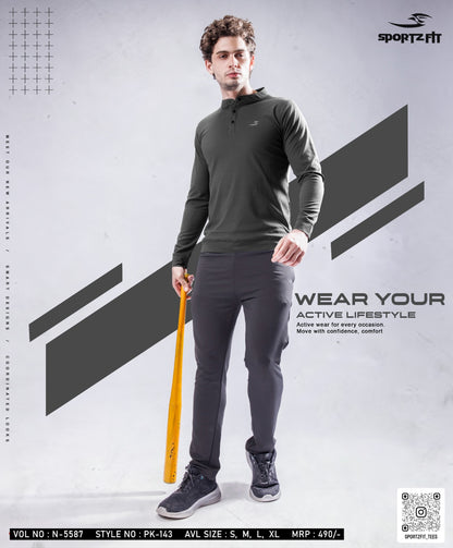 Henley Neck Vol 5587 Sportz Fit Pk Mens Tshirts Supplier Ahmedabad