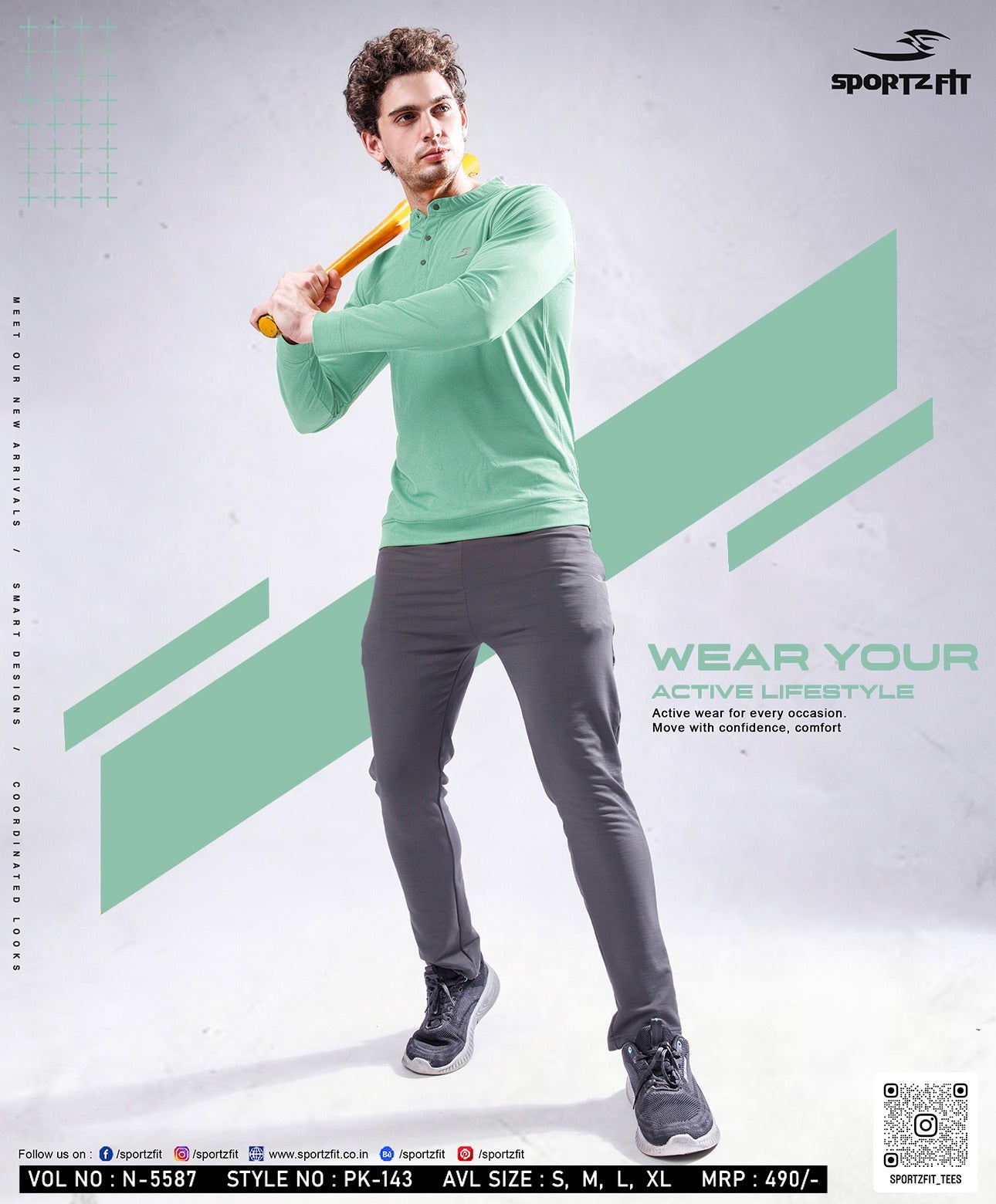 Henley Neck Vol 5587 Sportz Fit Pk Mens Tshirts Supplier Ahmedabad