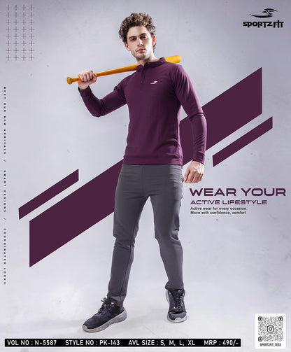 Henley Neck Vol 5587 Sportz Fit Pk Mens Tshirts Supplier Ahmedabad