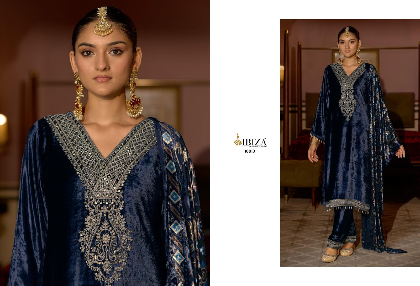 Henna Ibiza Velvet Suits Wholesaler Gujarat