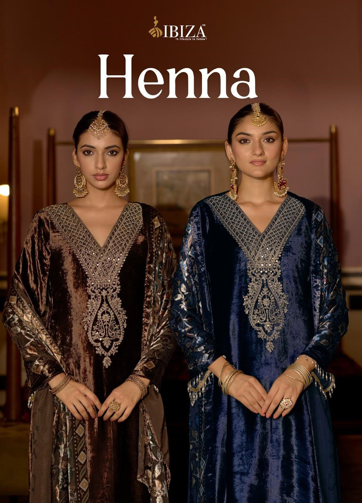 Henna Ibiza Velvet Suits Wholesaler Gujarat