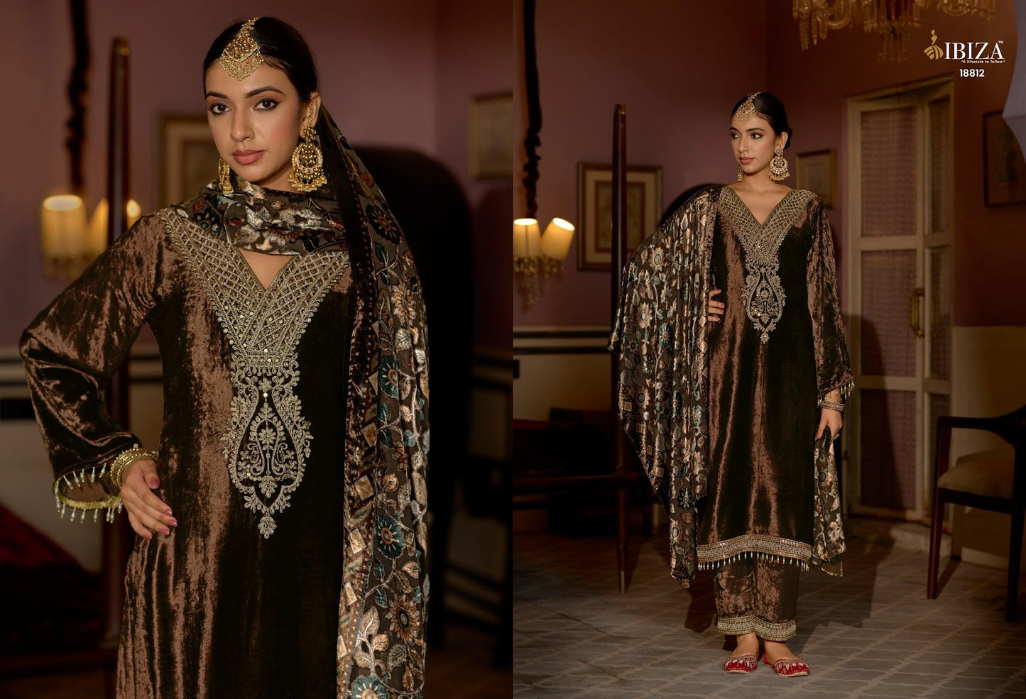 Henna Ibiza Velvet Suits Wholesaler Gujarat