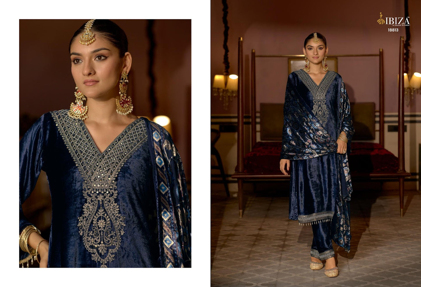 Henna Ibiza Velvet Suits Wholesaler Gujarat