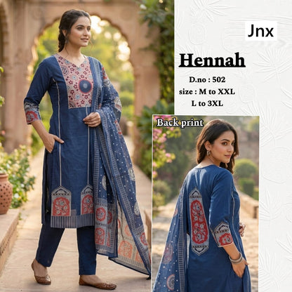 Hennah Jnx Readymade Cotton Pant Suits Exporter India