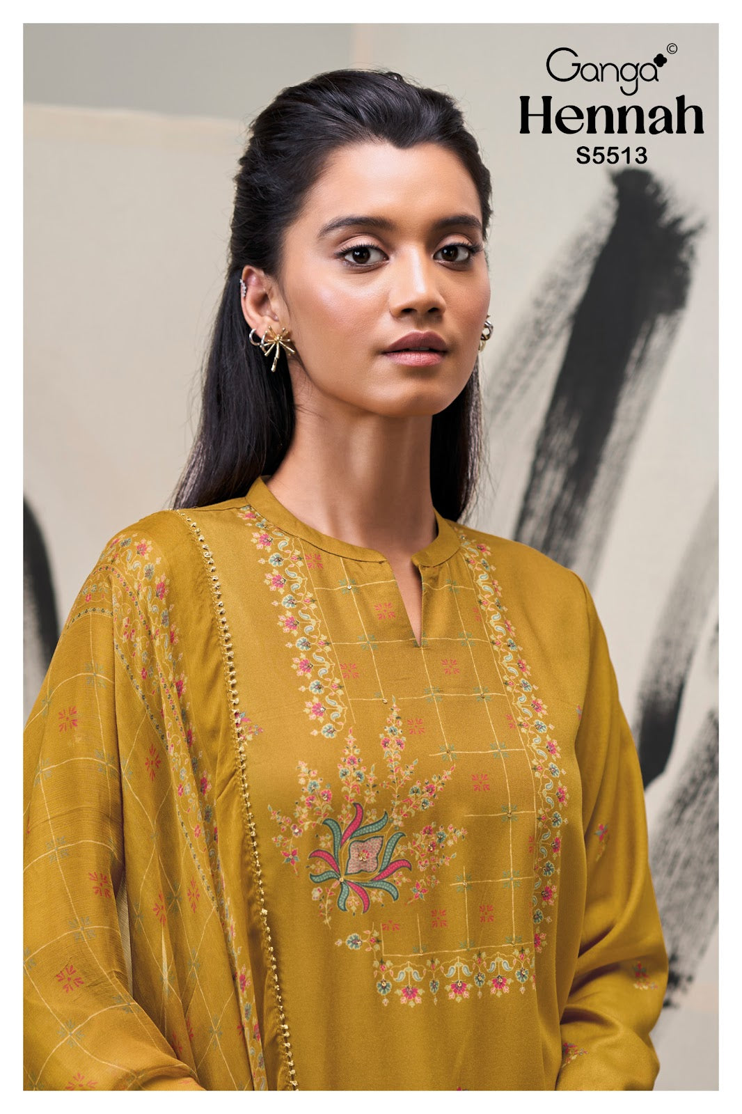 Hennah S5513 Ganga Wool Pashmina Suits Manufacturer India