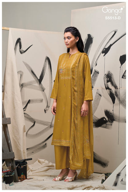 Hennah S5513 Ganga Wool Pashmina Suits Manufacturer India
