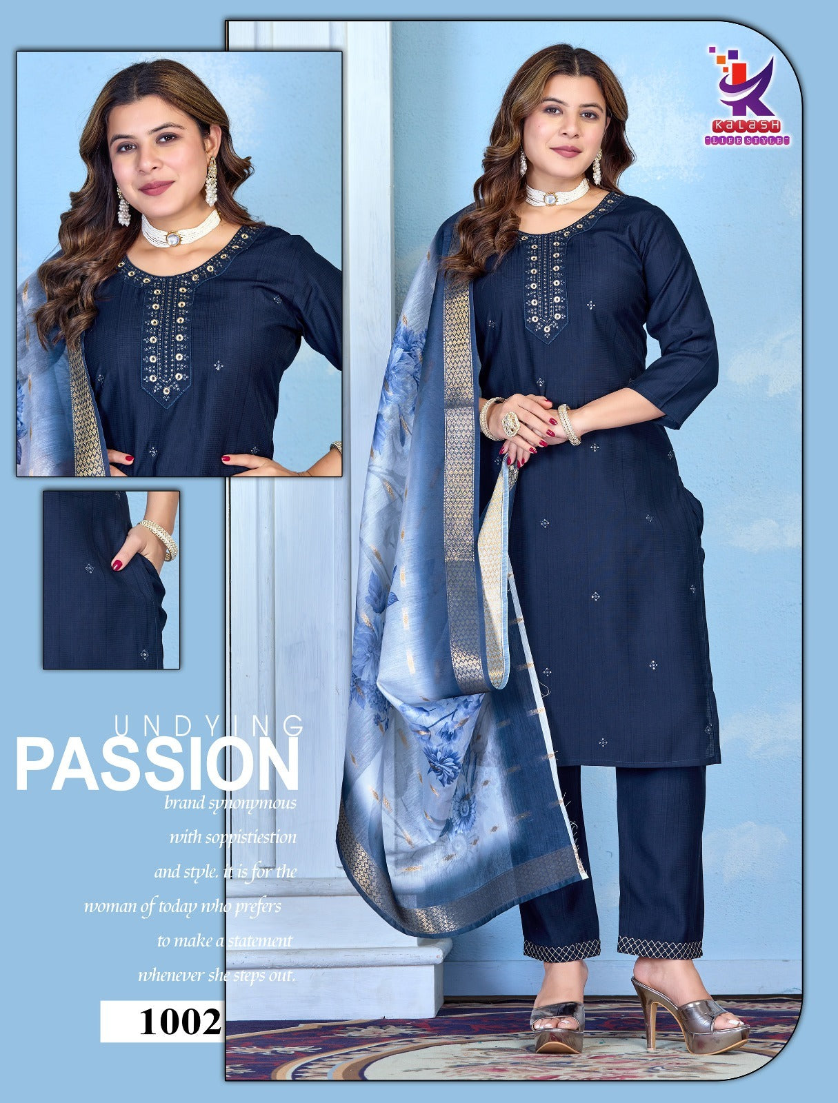 Her Way Mlm Kalash Lifestyle Rayon 17Kg Readymade Pant Style Suits Manufacturer Ahmedabad
