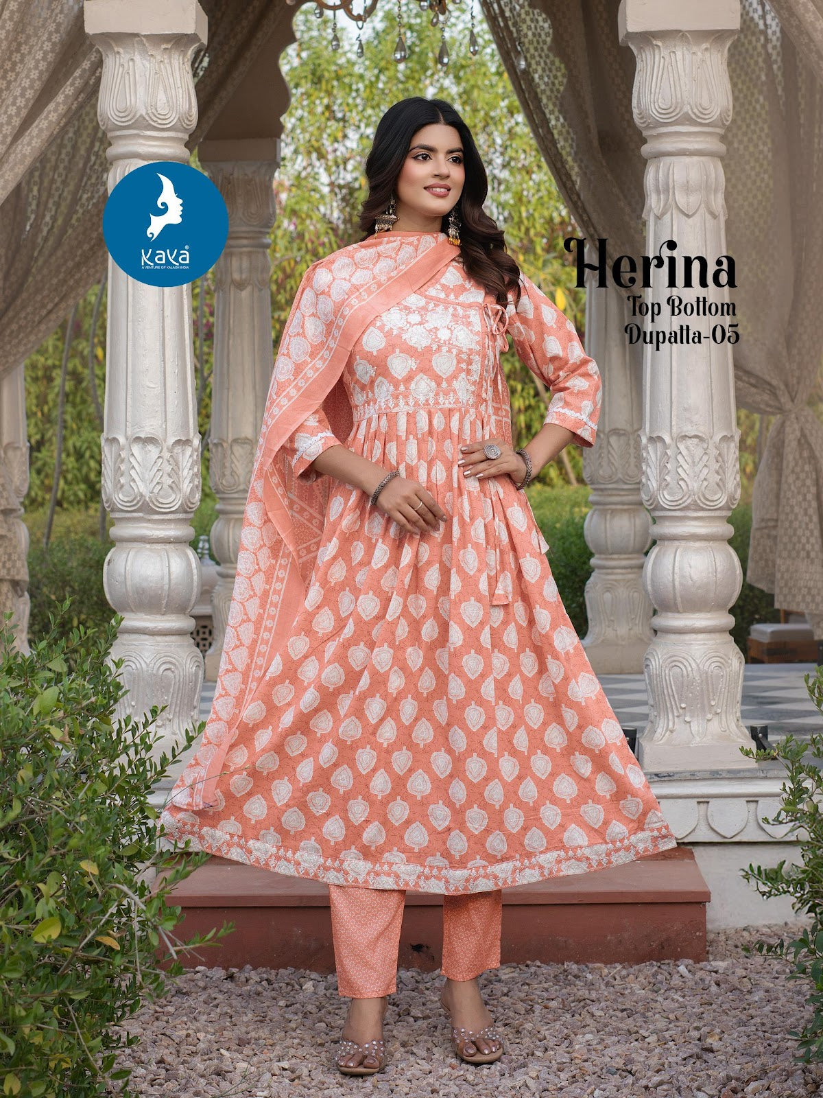 Herina Kaya Cotton Readymade Anarkali Suits Exporter India