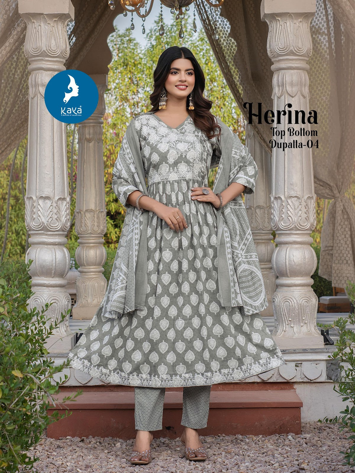 Herina Kaya Cotton Readymade Anarkali Suits Exporter India