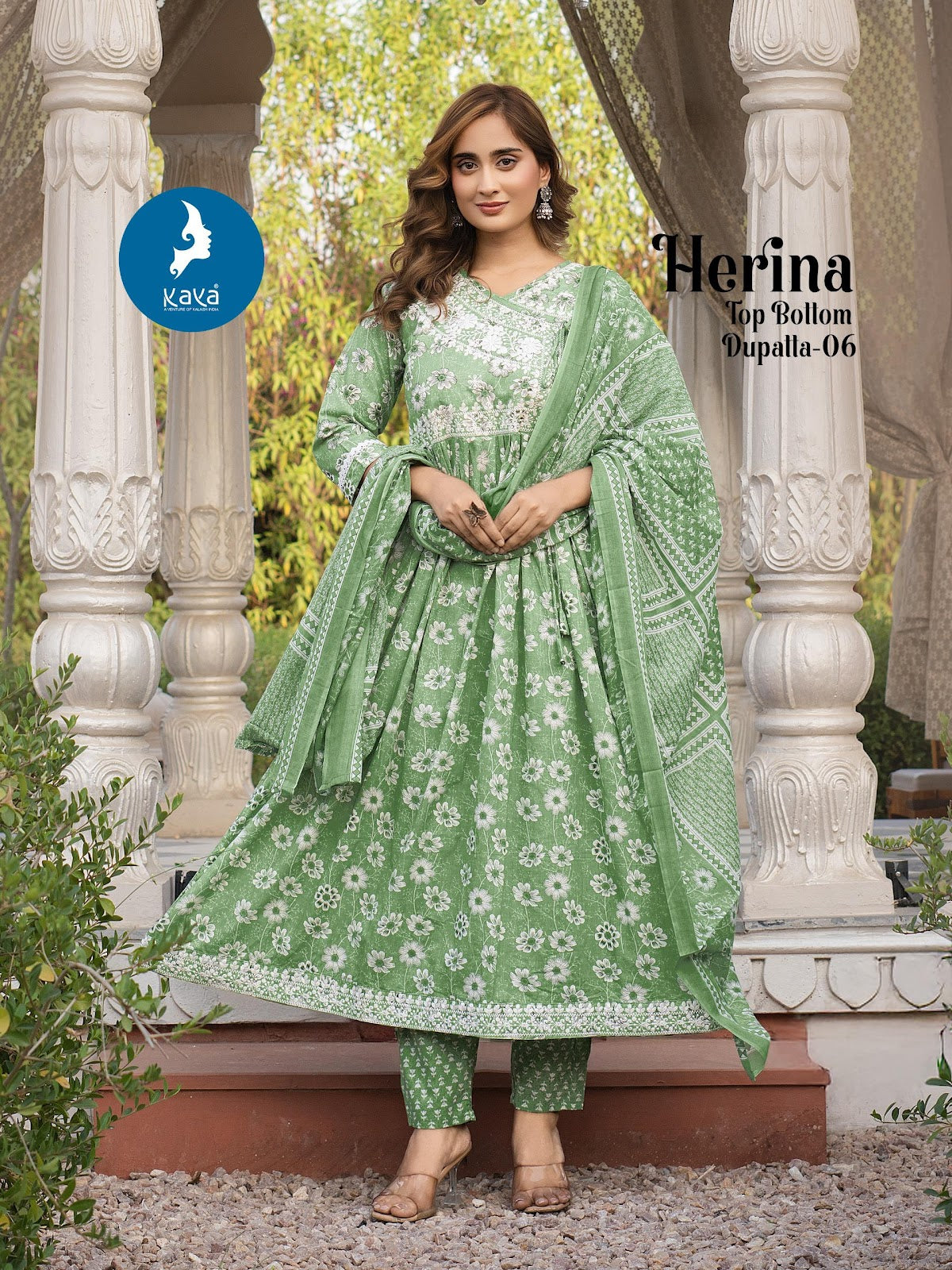 Herina Kaya Cotton Readymade Anarkali Suits Exporter India