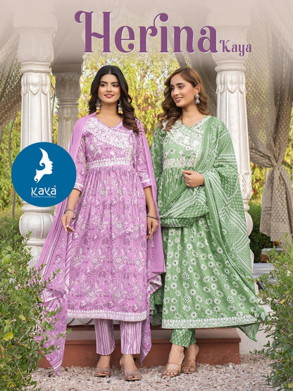 Herina Kaya Cotton Readymade Anarkali Suits Exporter India