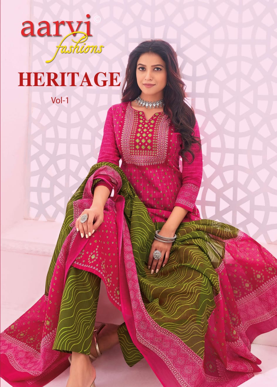 Heritage Vol 1 Aarvi Fashions Cotton Readymade Pant Style Suits