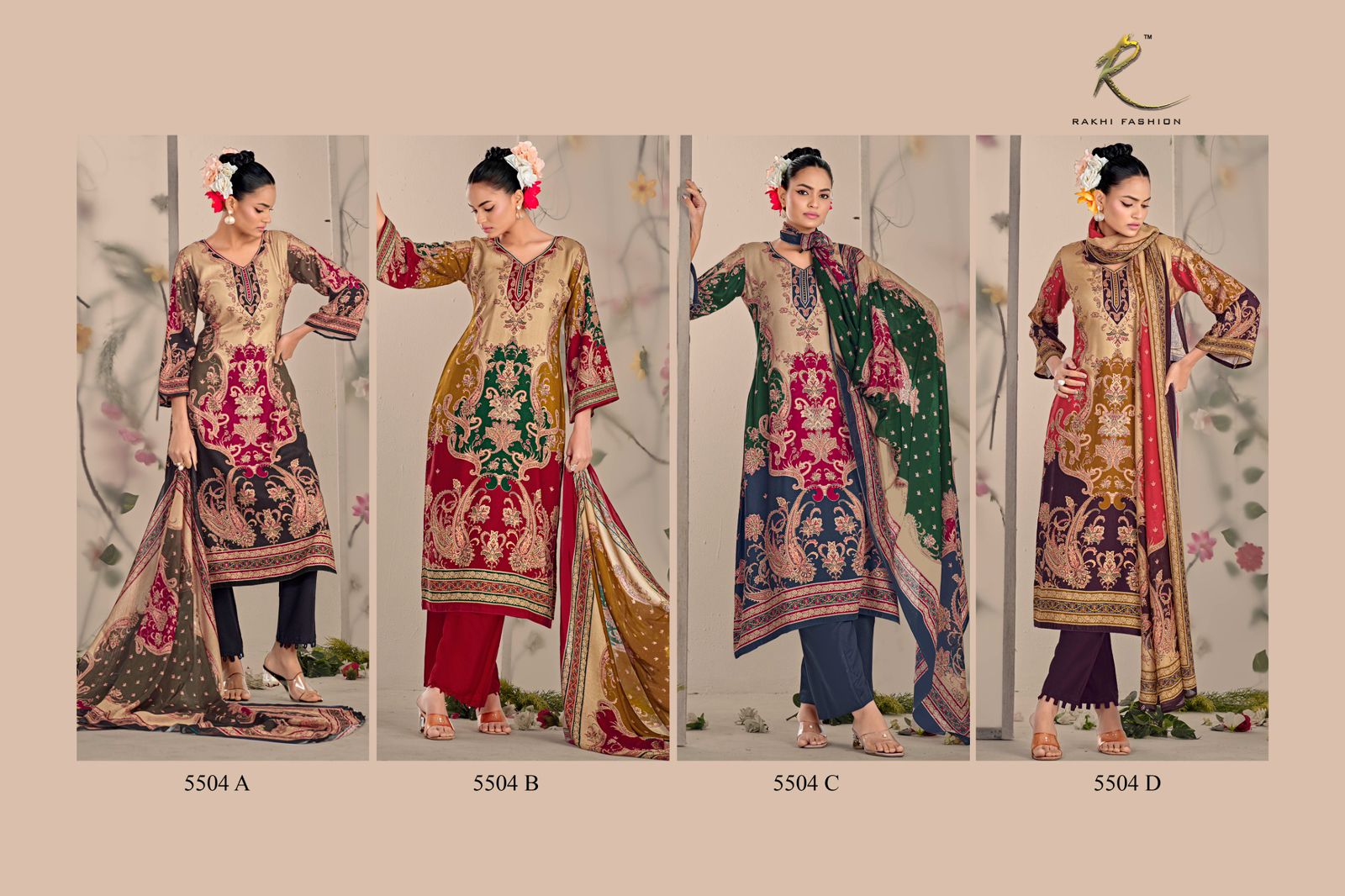 Heritage Of Cool Rakhi Fashion Pashmina Suits Wholesale