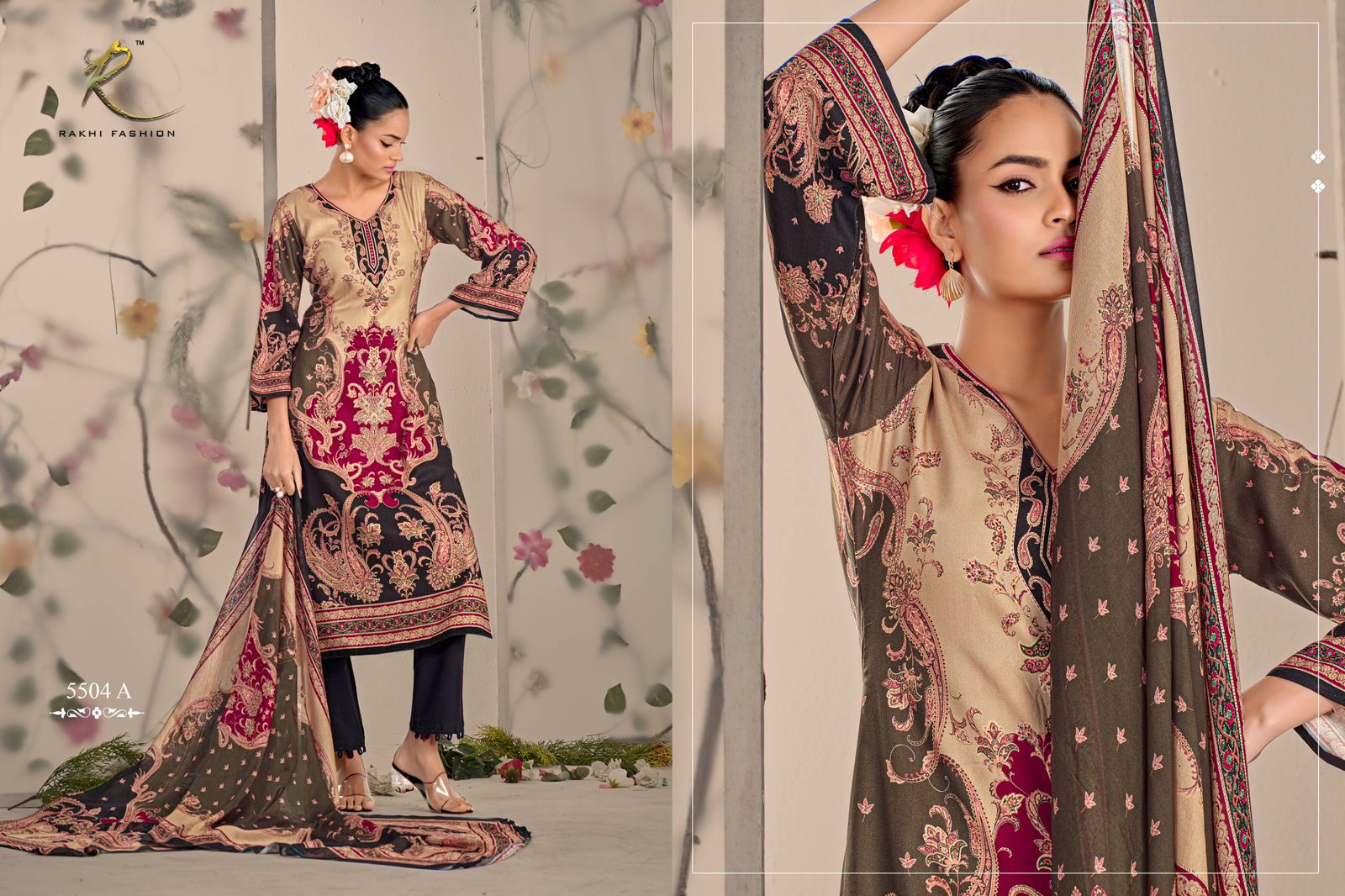 Heritage Of Cool Rakhi Fashion Pashmina Suits Wholesale