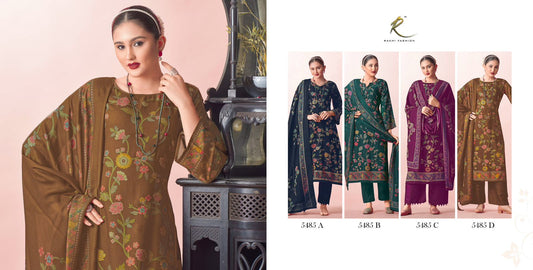 Heritage Of Crosstitch Rakhi Fashion Pashmina Suits Wholesale