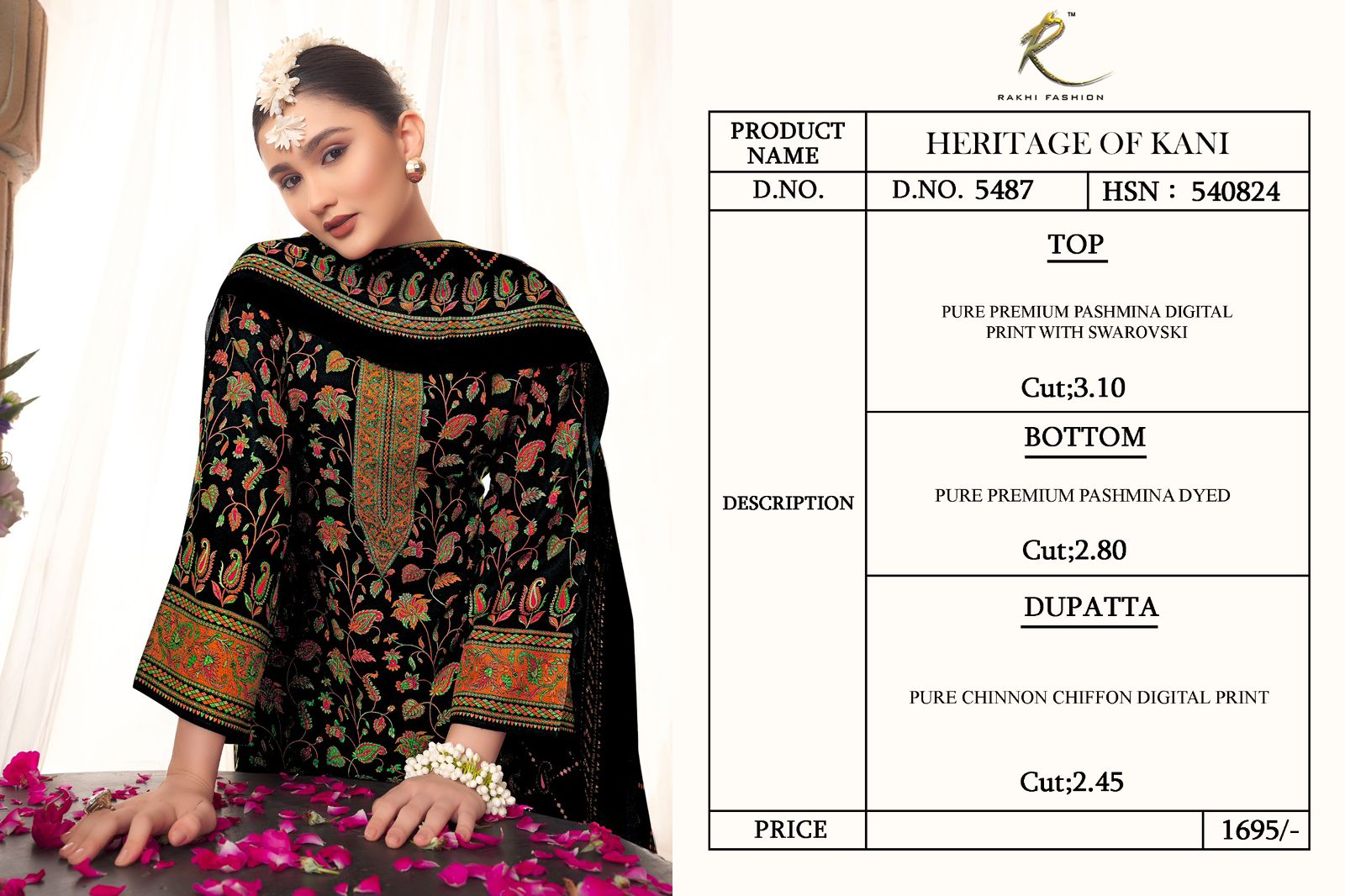 Heritage Of Kani Rakhi Fashion Pashmina Suits Manufacturer
