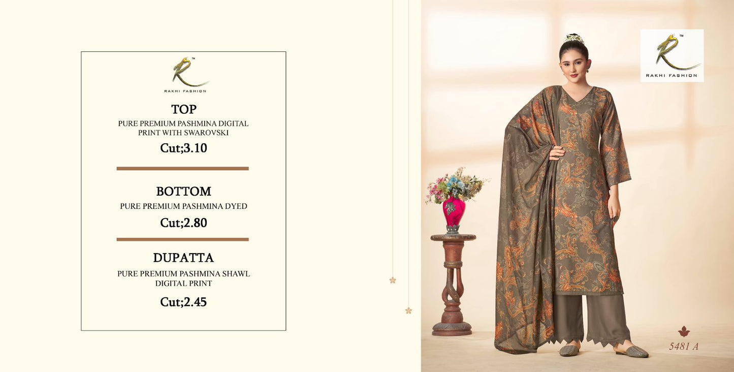 Heritage Of Paisely Rakhi Fashion Pashmina Suits Manufacturer India