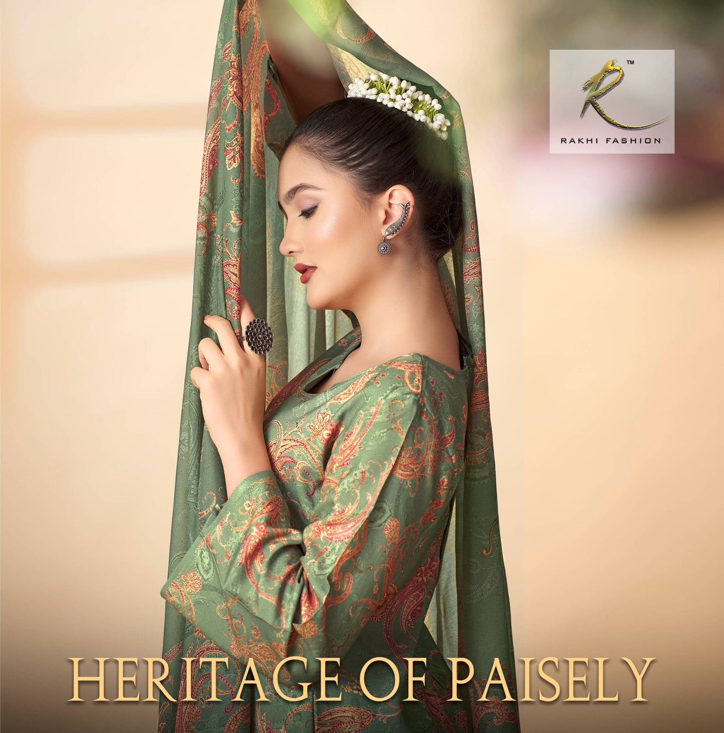 Heritage Of Paisely Rakhi Fashion Pashmina Suits Manufacturer India