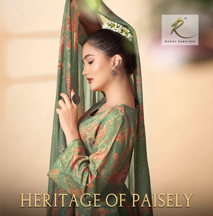 Heritage Of Paisely Rakhi Fashion Pashmina Suits Manufacturer India