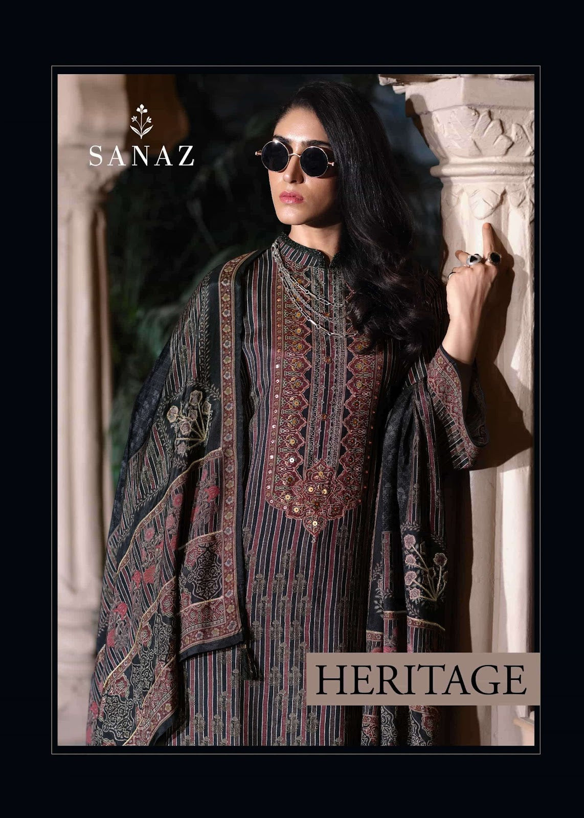 Heritage Sanaz Viscose Muslin Pant Style Suits Supplier India