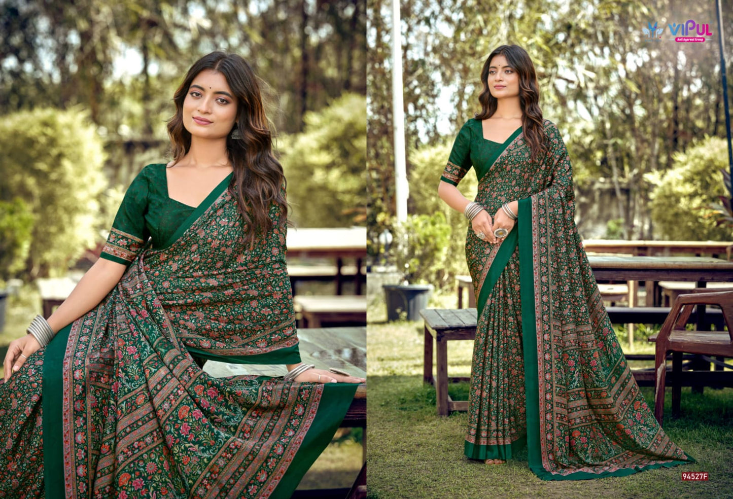 Heritage Silk 94527 Vipul Crape Sarees Manufacturer Gujarat