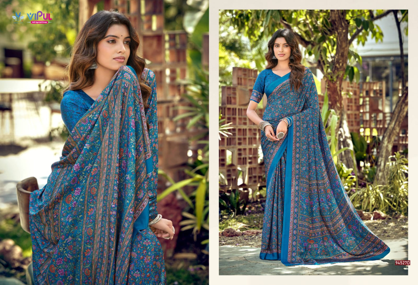 Heritage Silk 94527 Vipul Crape Sarees Manufacturer Gujarat