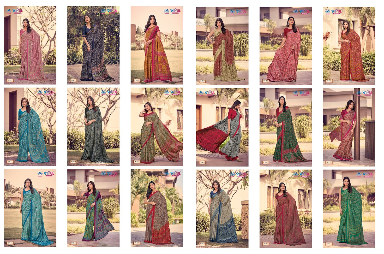 Heritage Silk Vol 12 Vipul Sarees Supplier Gujarat