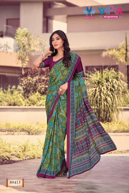 Heritage Silk Vol 12 Vipul Sarees Supplier Gujarat